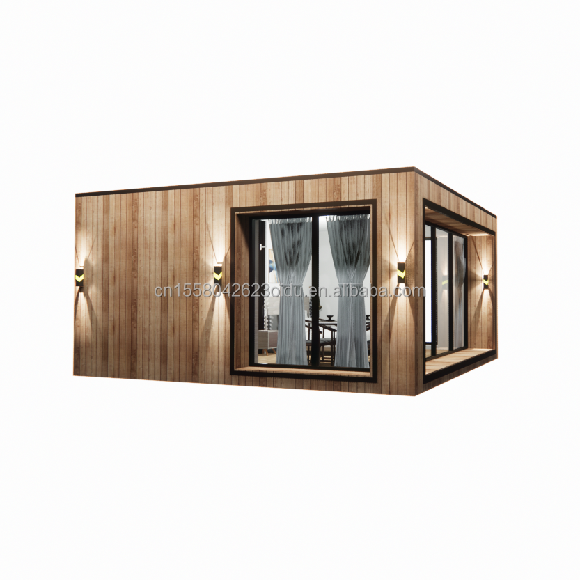 Sunshine House Container Prefabricated Wooden Glass House 40 Foot Prefabricated Container House for Sale