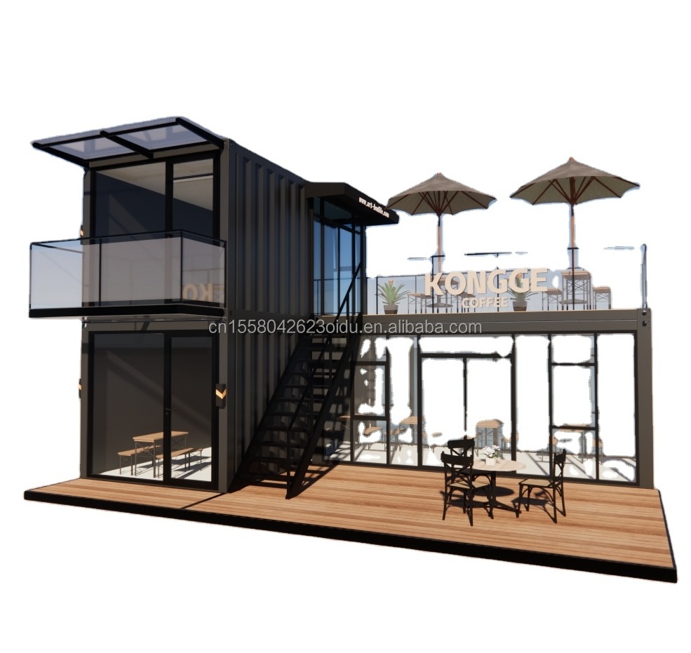 Prefab Projects Container Coffee Shop Store 40ft Prefabricated House Building Design