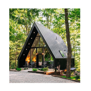 EU Forest Housing A-shaped Triangular Steel Structure Wooden House for Sale