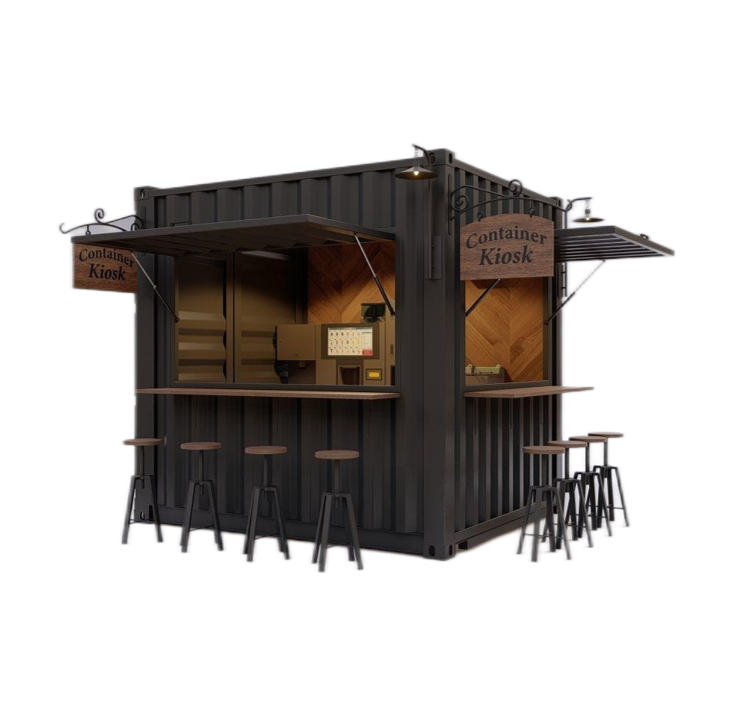 20ft bar fast food Mini Popup Shop Mobile Container Coffee Bar Houses  Cafe Shops 10ft container