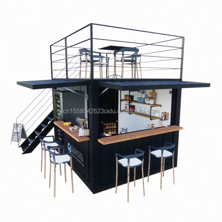 Two-story Pop-up   container bar coffee container kiosk 10ft mini pop-up shop