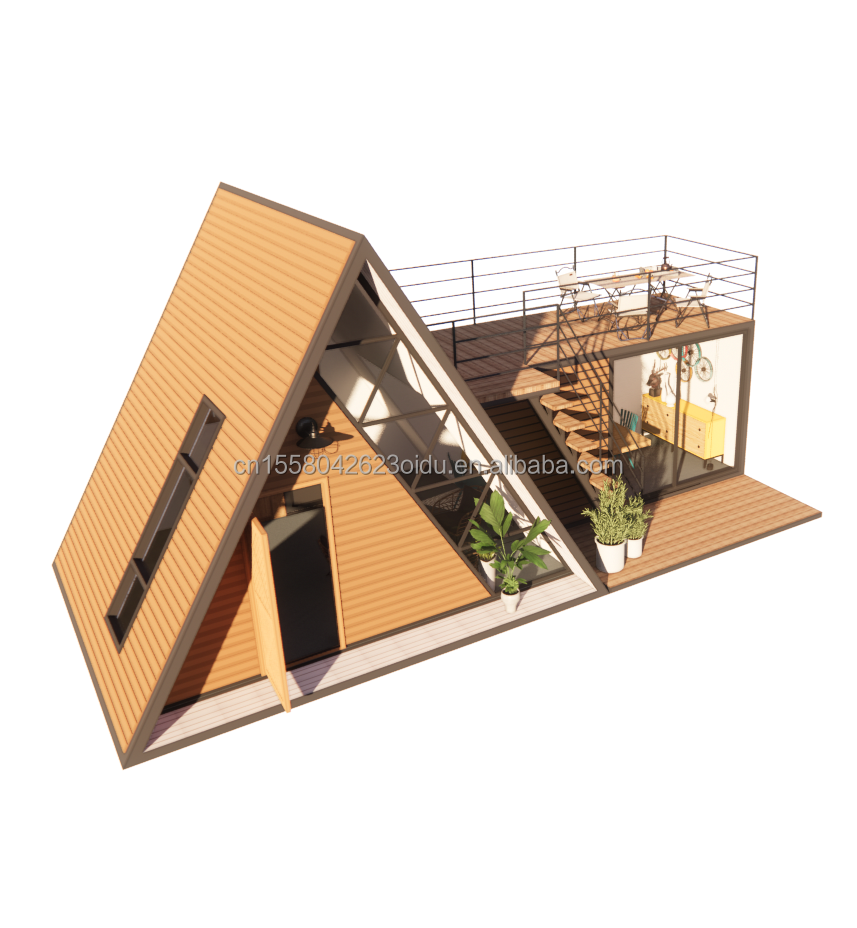 Triangle Shape Structure Small Cabin /Tiny House/ Triangle House A Frame House Kit For living