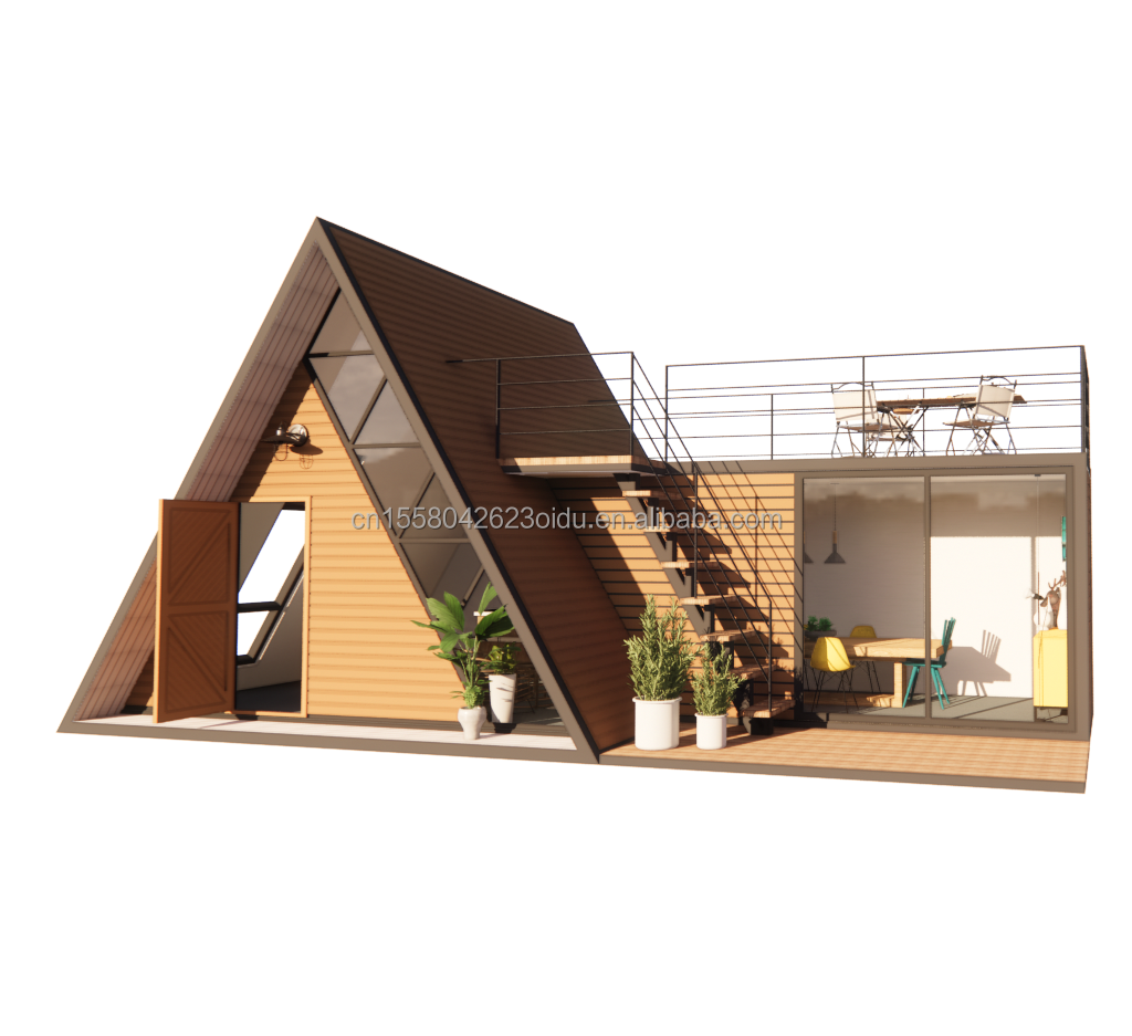 Triangle Shape Structure Small Cabin /Tiny House/ Triangle House A Frame House Kit For living