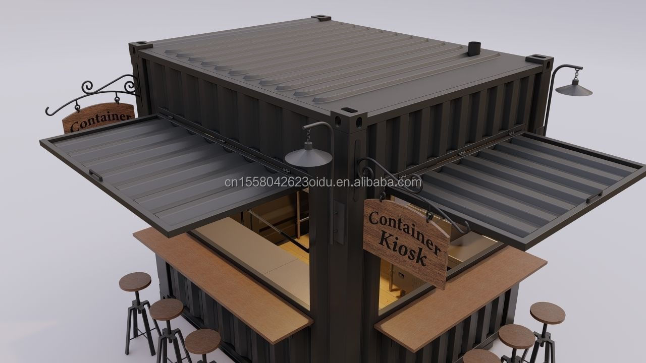 20ft bar fast food Mini Popup Shop Mobile Container Coffee Bar Houses  Cafe Shops 10ft container