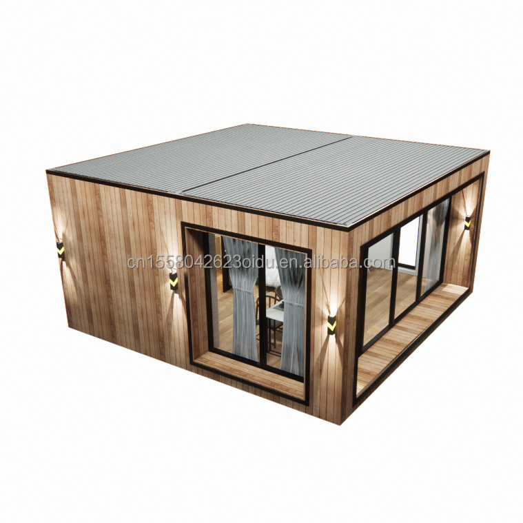 Sunshine House Container Prefabricated Wooden Glass House 40 Foot Prefabricated Container House for Sale