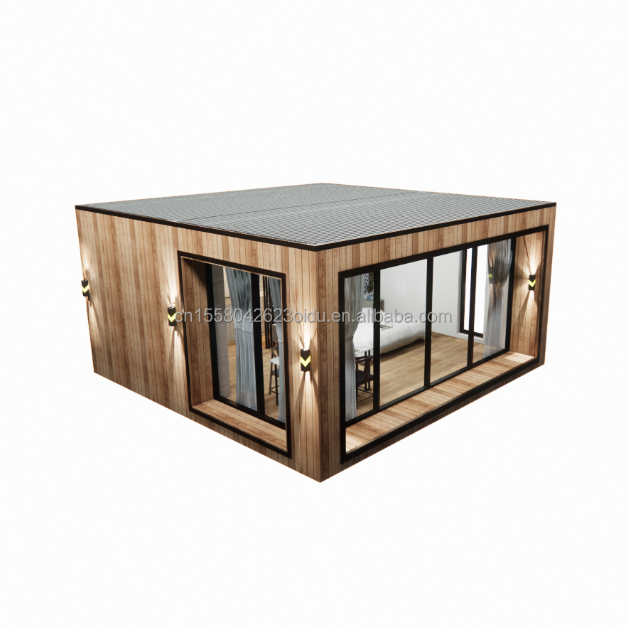 Sunshine House Container Prefabricated Wooden Glass House 40 Foot Prefabricated Container House for Sale