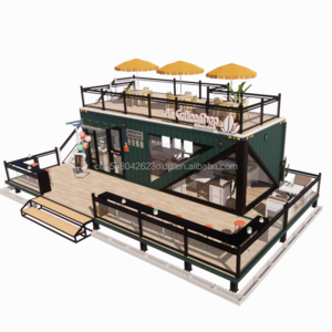 Design mobile shipping  Outdoor  container bar coffee shop on the second floor