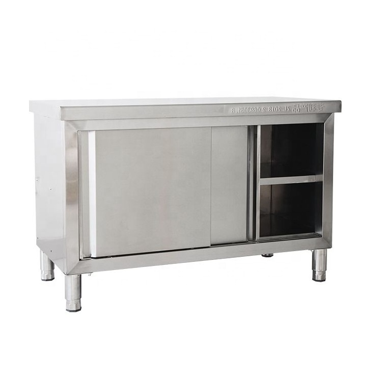 Stainless Steel Bar Restaurant Food Prep Cocktail Table Bubble Tea Working Station Kitchen Working Bench Factory