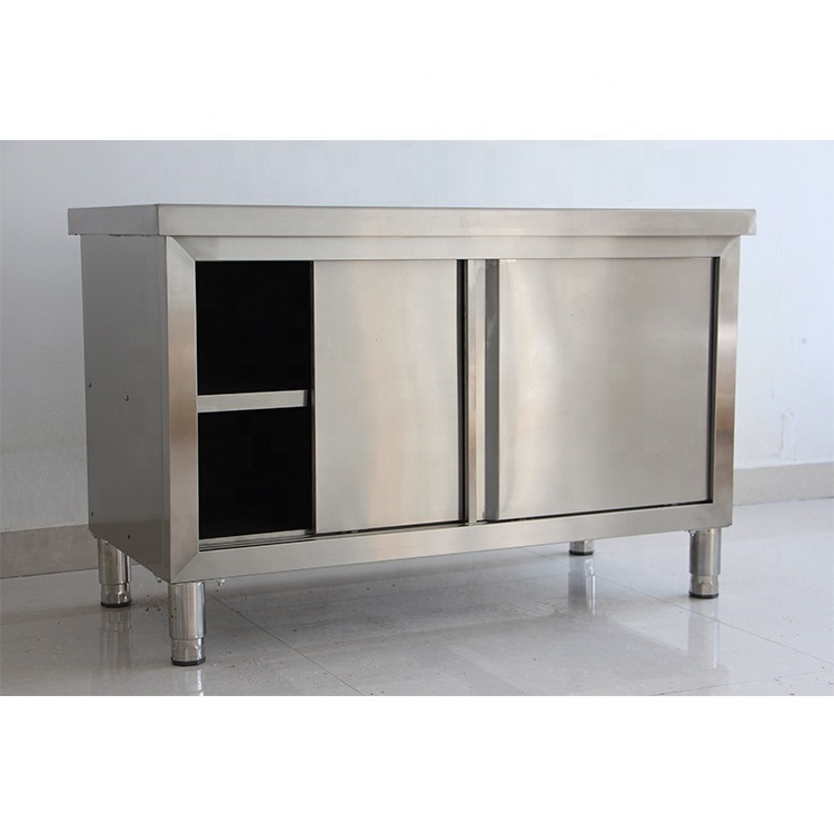 Stainless Steel Bar Restaurant Food Prep Cocktail Table Bubble Tea Working Station Kitchen Working Bench Factory