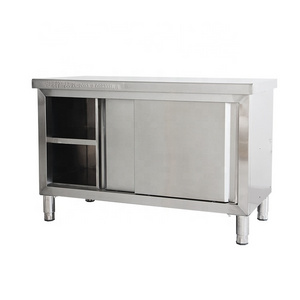 High Quality Stainless Steel Work Table With Wheels 304/201 Stainless Steel Restaurant Work Bench