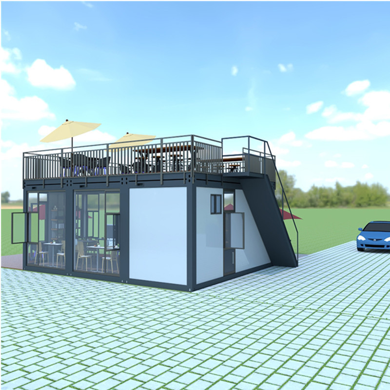 Prefab Container cafe home Coffee Shop Restaurant fast food prefabricated house kiosk for shopping