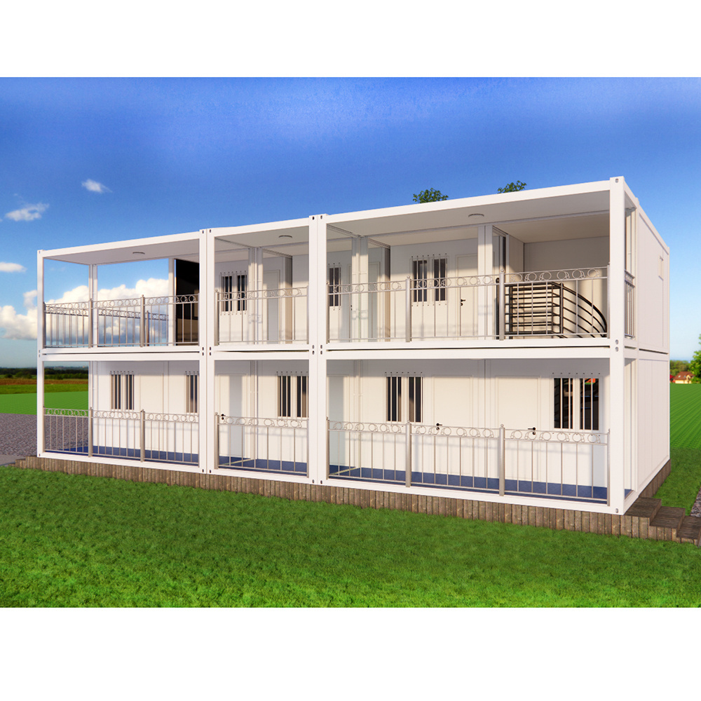 2 story house prefab apartment building prefabricated bathroom pod shipping container houses with balcony