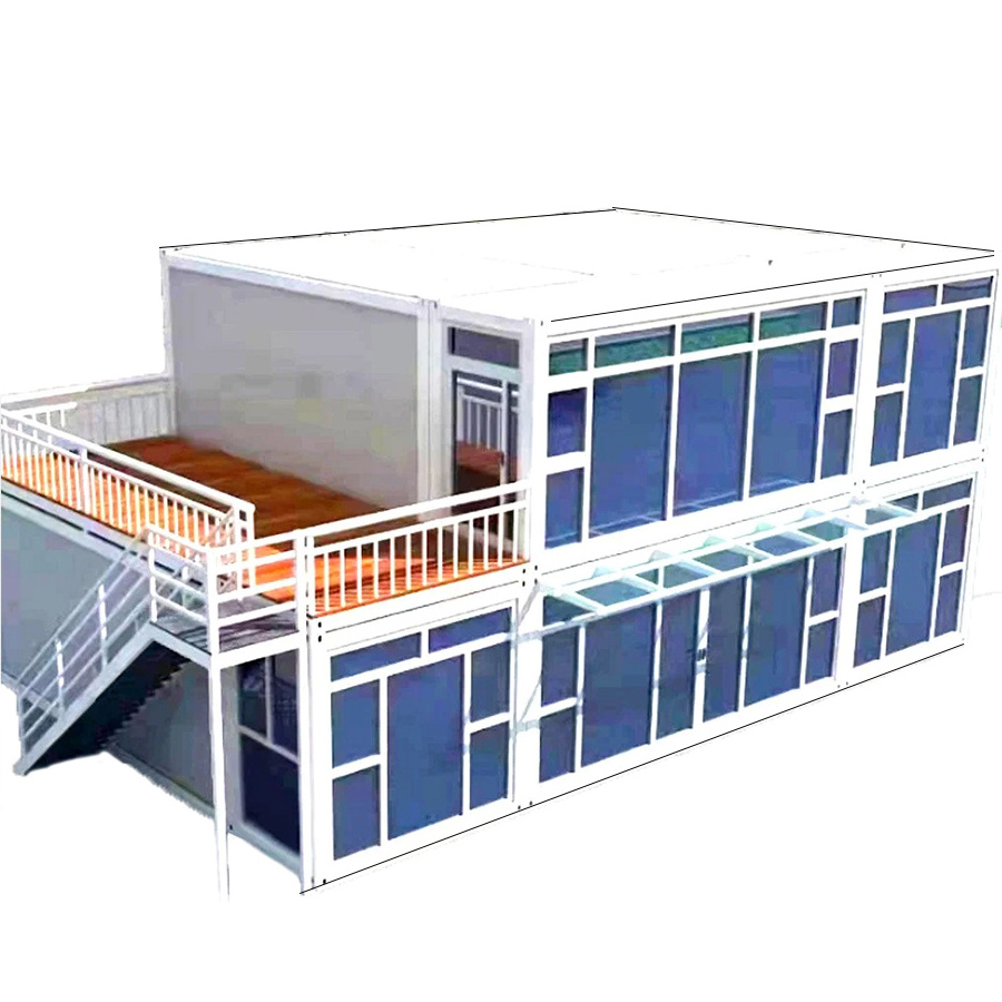 3 storey container house 20ft 40ft shipping portable capsule office moving glass home metal flat pack container house