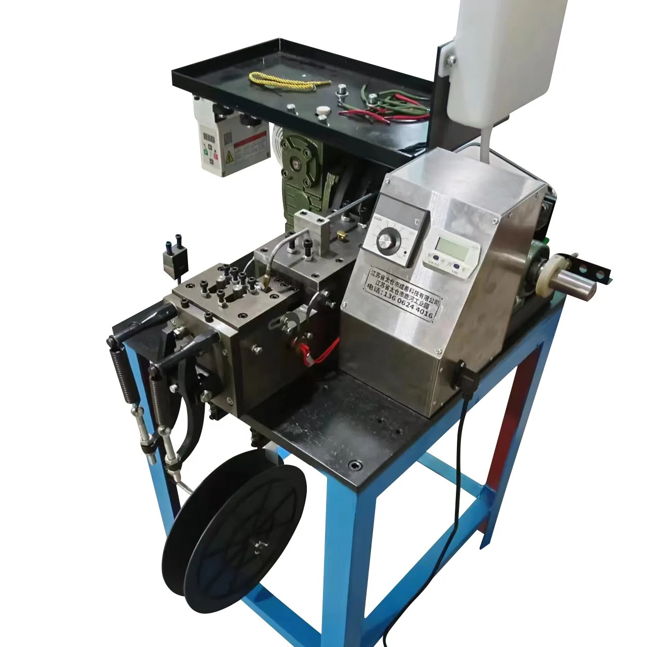 Yishuo Semi Auto Manual Metal Shoelace Tipping Machine Semi-automatic head machine Semi-automatic shoelace tipping machine