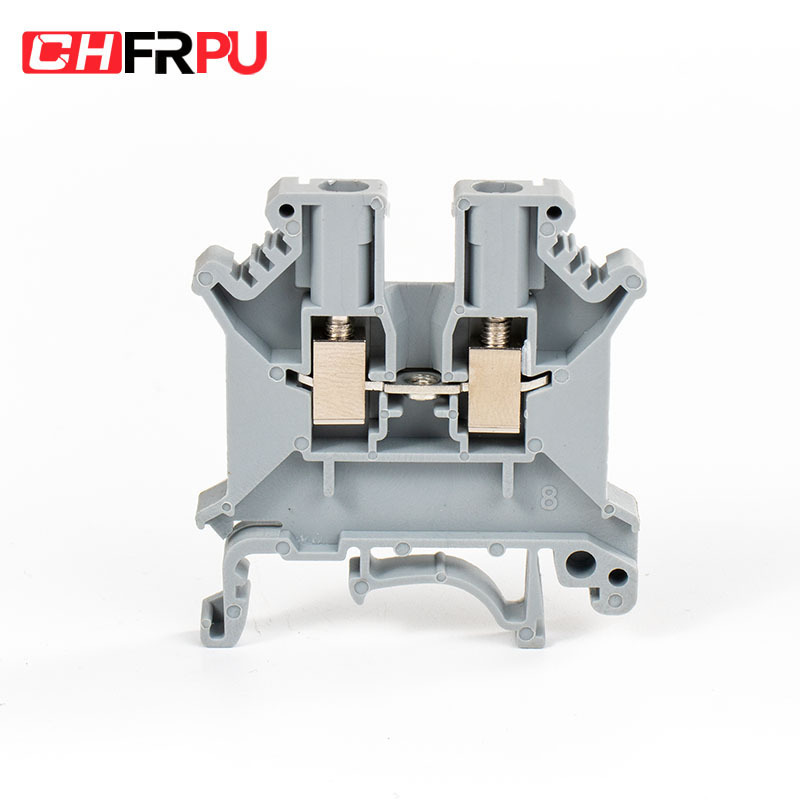 2.5mm through din rail screw plastic brass terminal UK3N marine conector electrical power terminal block 35mm din rail mounting