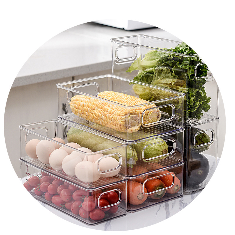 Wholesale Kitchen Organizer Clear Fridge Freezer Storage Organizer Refrigerator Bins Stackable Storage