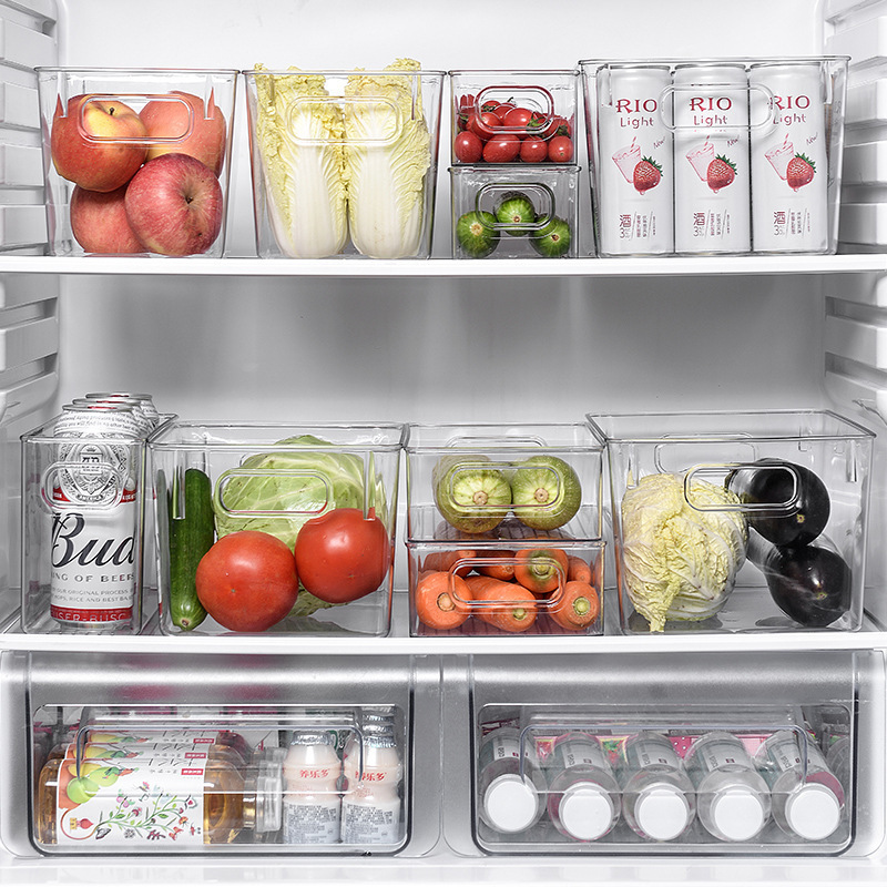 Wholesale Kitchen Organizer Clear Fridge Freezer Storage Organizer Refrigerator Bins Stackable Storage