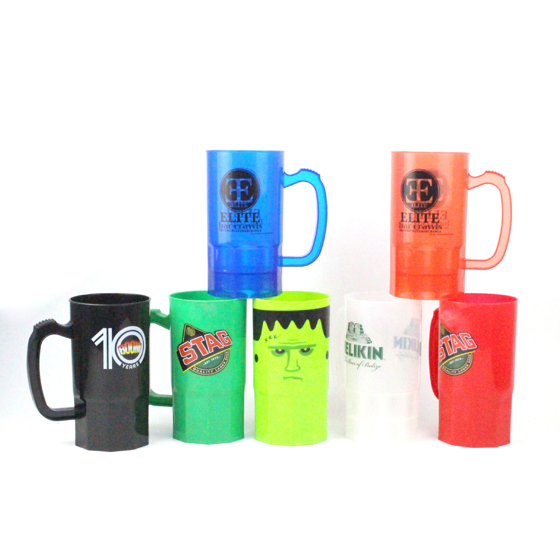 Promotional Cheap Custom logo Plastic PP  Beer Stein 23oz For Party Bar