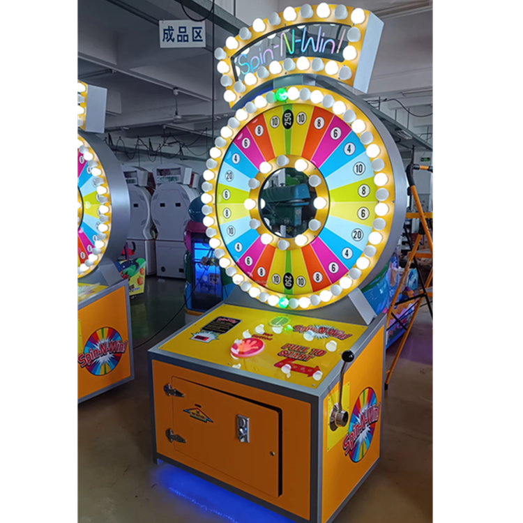 Coin Operated Arcade Super Spin N Win Lottery Redemption Game Machines For Amusement Park