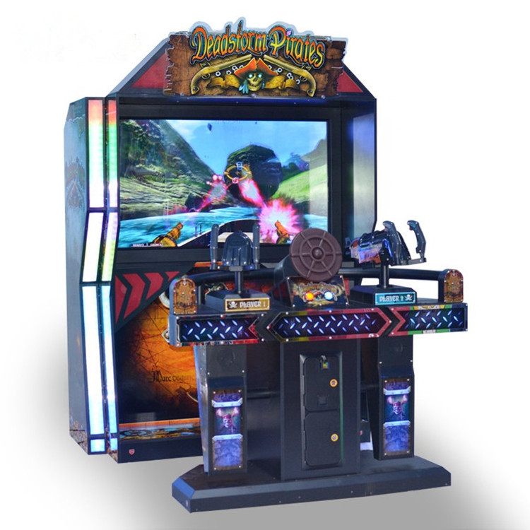 Coin Operated Game Arcade Shooting Game 55 LCD Deadstorm Pirate Gun Shooting Standing Video Simulator Machine