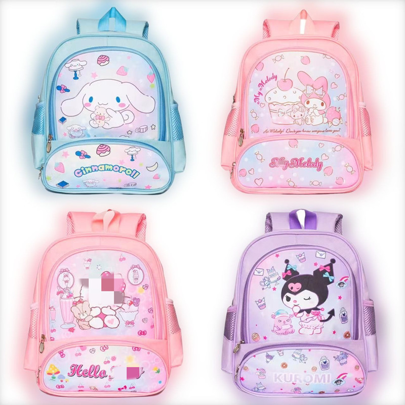 New Cartoon Children's Cute Kuromi Melody Kitty cinnamon Dog Backpack Kindergarten School Bag sanrio backpack for kids