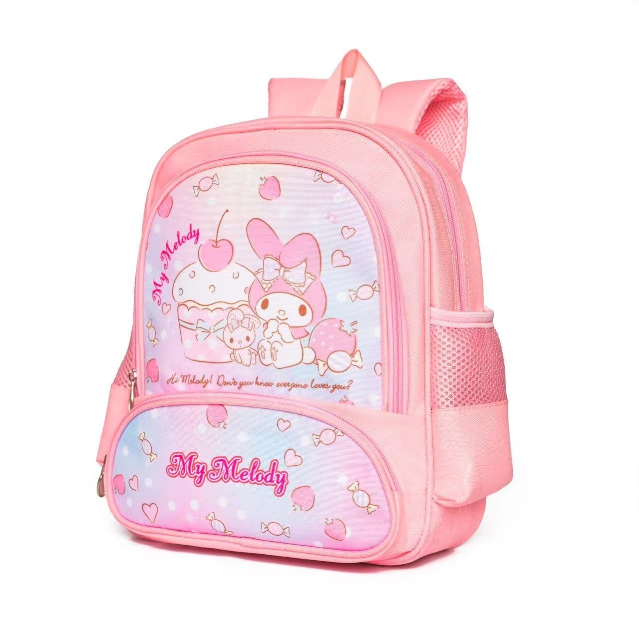 New Cartoon Children's Cute Kuromi Melody Kitty cinnamon Dog Backpack Kindergarten School Bag sanrio backpack for kids