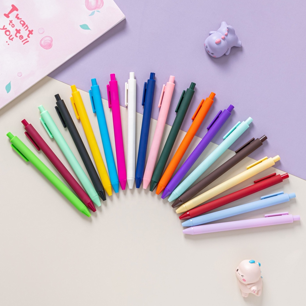 2024 Hot Selling Candy Colorful Promotional Pen 0.5mm Gel Ink Pen Cute custom Logo Gel Pen