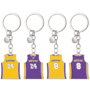 cherish the memory of Kobe Bryant NBA No. 8 No. 24 jersey Car Key Accessory Metal Keychain