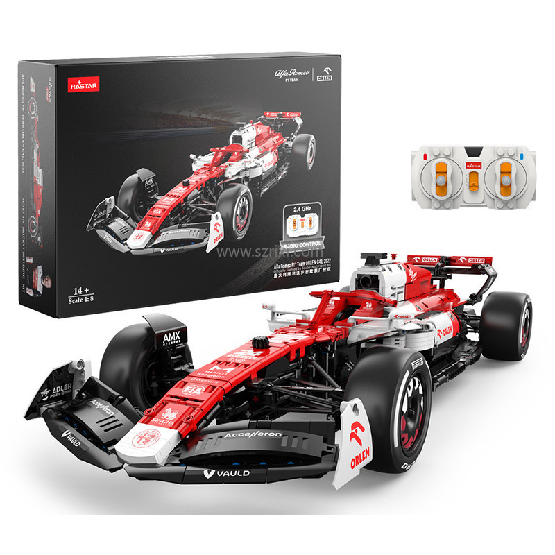 2023 New Arrivals Technic MOC 1:8 Alfa Remeo F1 RC Racing Car Model DIY Education Brick Toys For Kids Building Block Sets