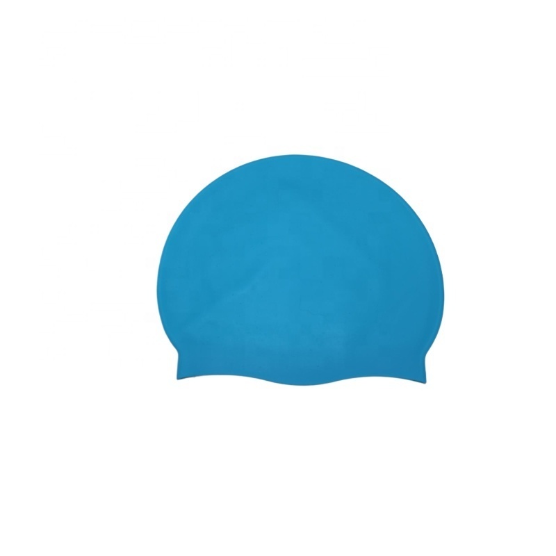 Wholesale Bathing Stretch Swim Pool Seaside Water Sport Swimcap Elastic Turban Solid Color Flat Swimming Cap Hat