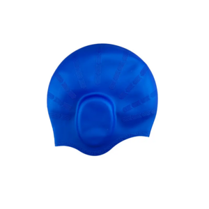 New market high quality durable silicone swimming cap Silicone ear protective fabric swimming cap swimmer cap