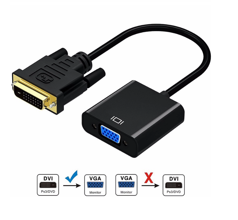 Full HD 1080P DVI Male to VGA Female Video Converter Adapter 24+1 25 Pin DVI to VGA Adapter for TV PS3 PS4 PC Display