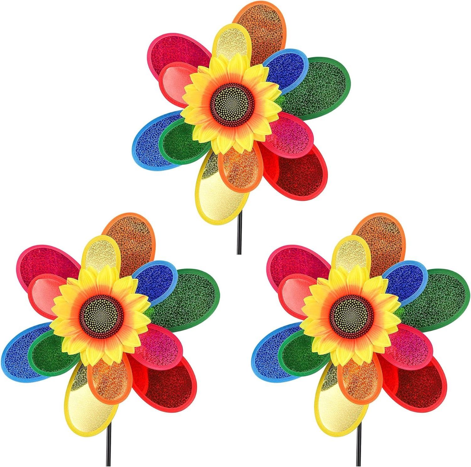 Wholesale Customized Printed Cheap Plastic Windmill Toy Pinwheel Toy Plastic Garden Decoration Windmill