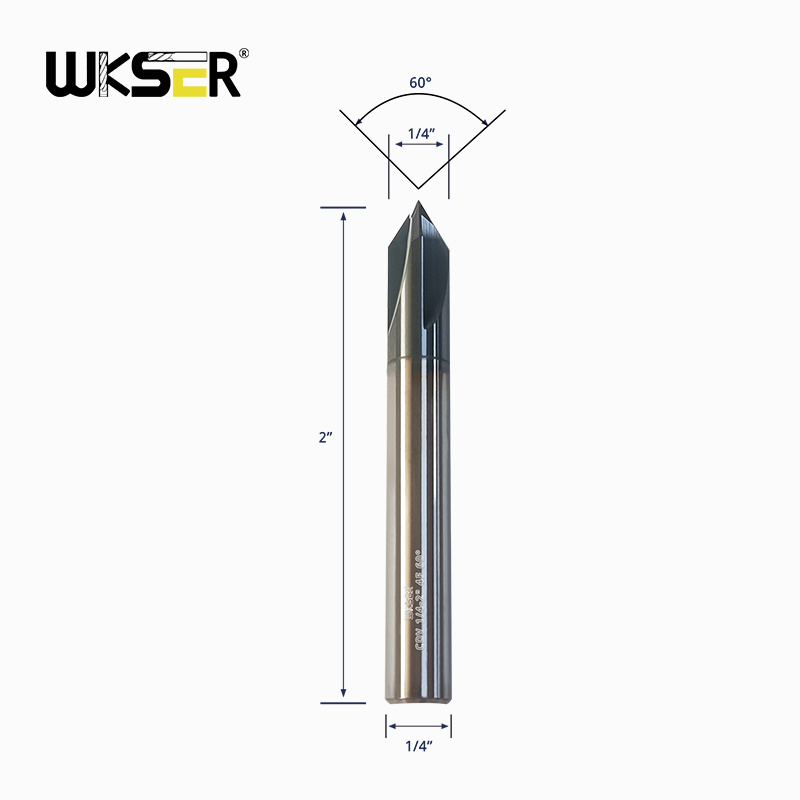 New Product 4 flute carbide chamfer end mill for aluminum steel 60 degree coated chamfer endmill milling cutter