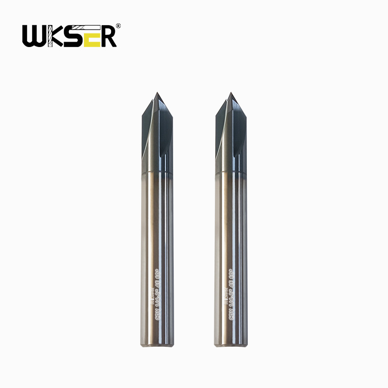 New Product 4 flute carbide chamfer end mill for aluminum steel 60 degree coated chamfer endmill milling cutter