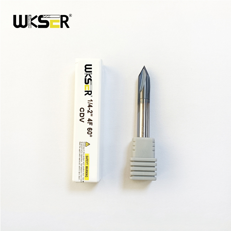 New Product 4 flute carbide chamfer end mill for aluminum steel 60 degree coated chamfer endmill milling cutter