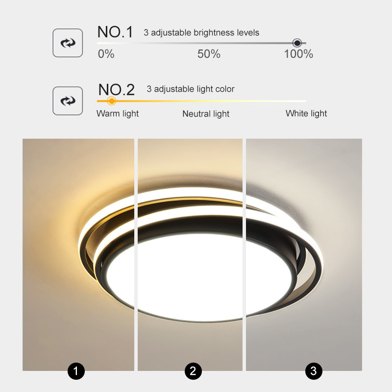 LED light source white and black panel round slim high ceiling 2023 new arrivals ceiling lighting for home hotel