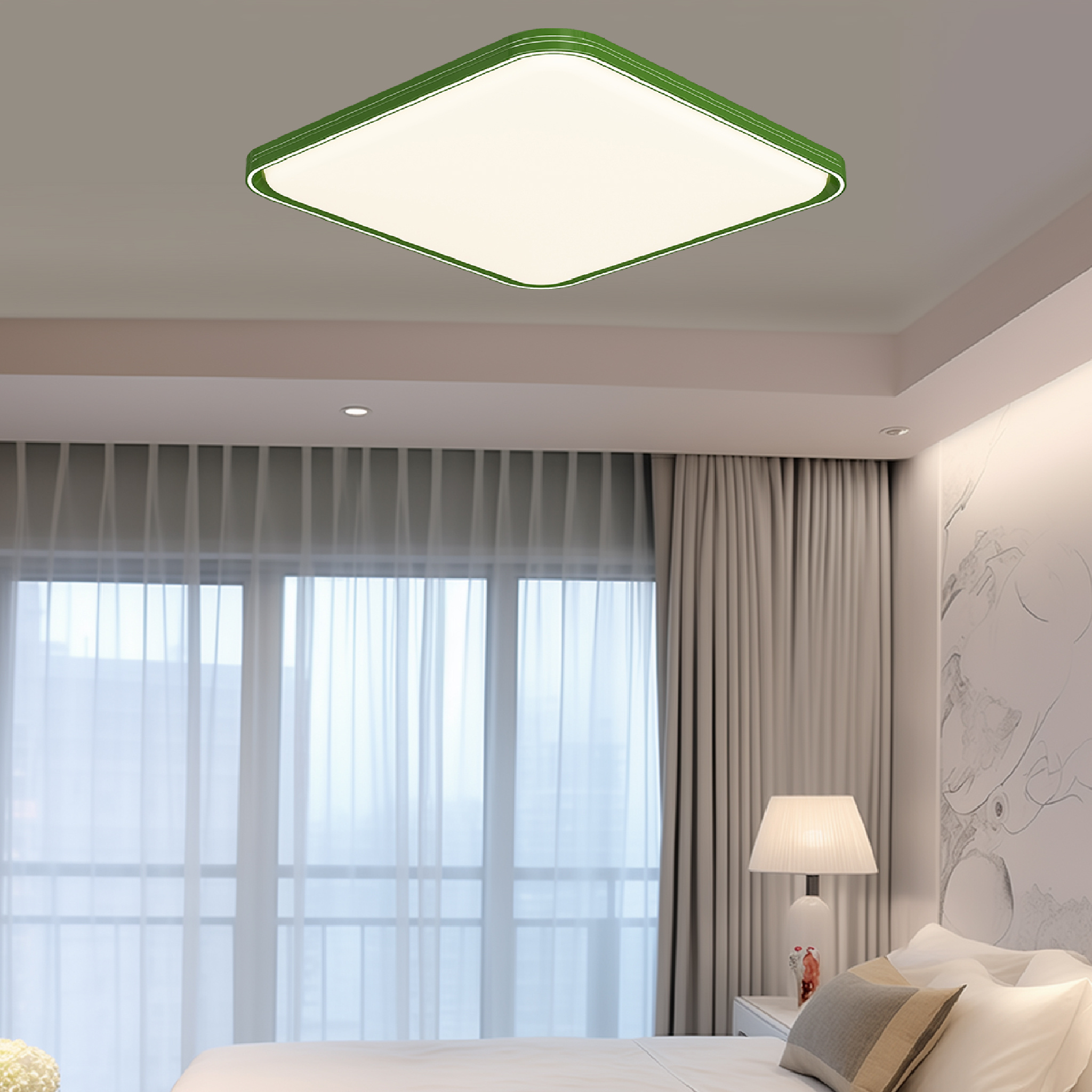 Minimalist smart control nordic round fashion design surface mounted decor led ceiling light bedroom lights ceiling