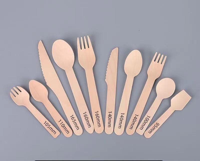 Handmade 86pcs/72pcs/84pcs Disposable Cutlery Set with Wooden Spoons Includes Cutlery and Wooden Case