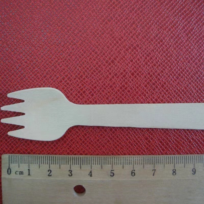 Factory direct sales cutlery made of wood set wrapped in paper wooden cutlery knives forks spoons