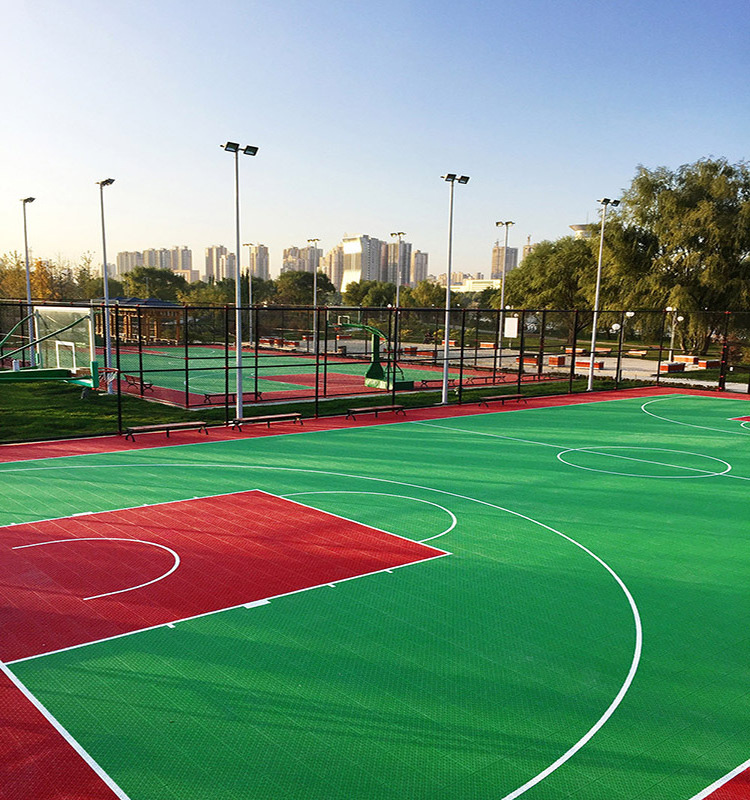 Customizable Pink/Purple/Black Multi-Purpose Drainage Basketball Sport Court Tiles Artificial Grass And Sports Flooring