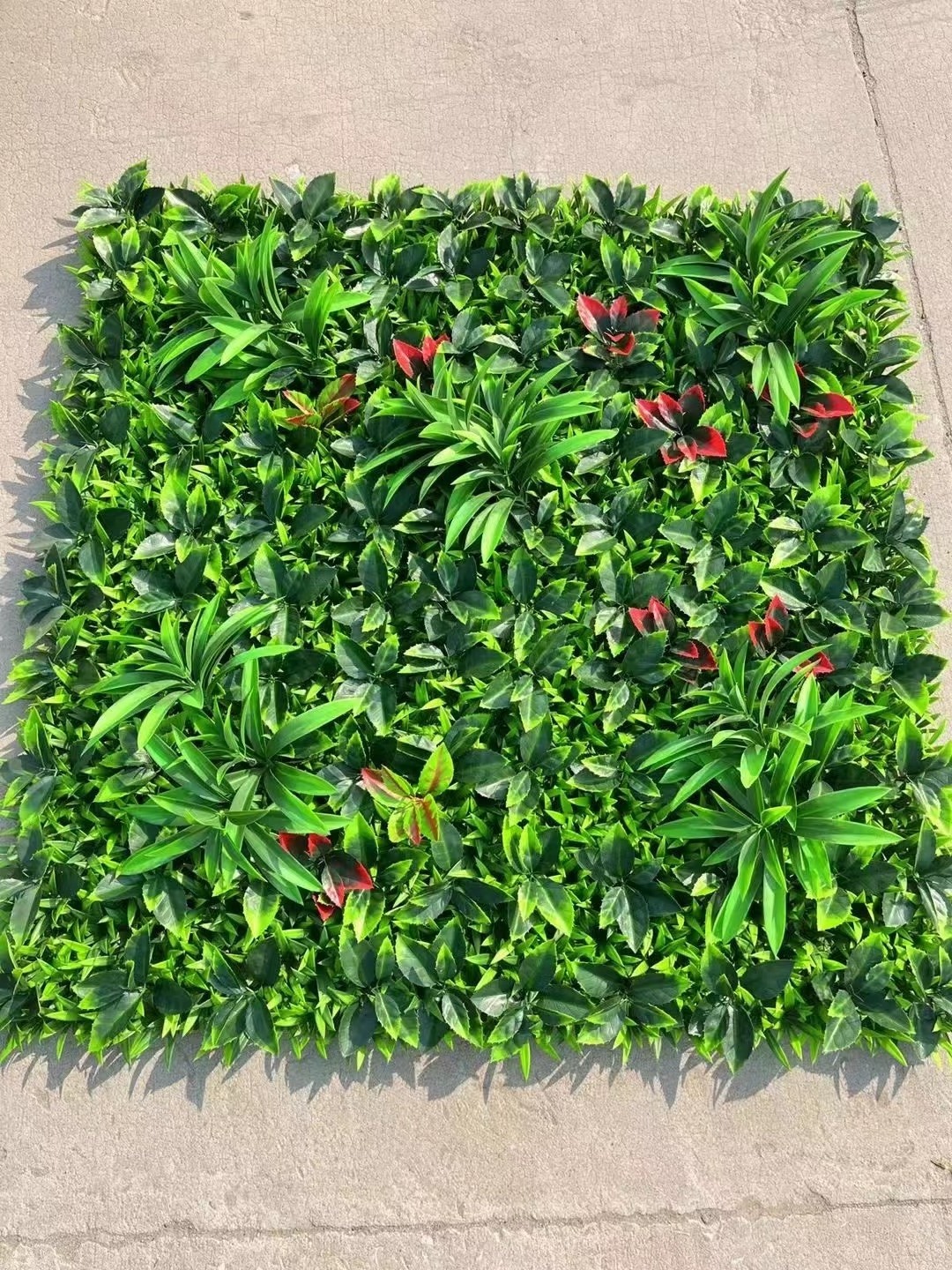 Anti-UV Plastic Artificial Hedge Boxwood Panels Green Plant Vertical Garden artificial leaf Wall For Indoor Outdoor Decoration