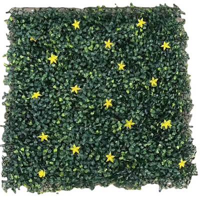 Anti-UV Plastic Artificial Hedge Boxwood Panels Green Plant Vertical Garden artificial leaf Wall For Indoor Outdoor Decoration