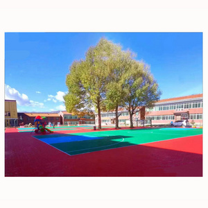 Portable Plastic Tiles Artificial Grass Sports Flooring for Basketball and Badminton Courts Outdoor