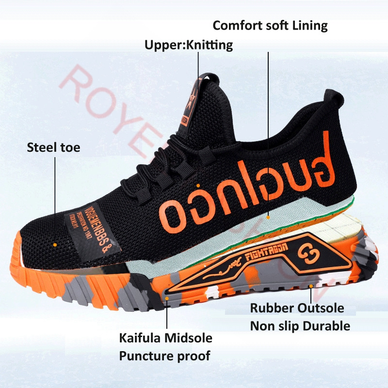 Work shoes For Men Work safty Shoes for Men Indestructible Construction Security Boots safety shoes Women Breathable Sports Safe