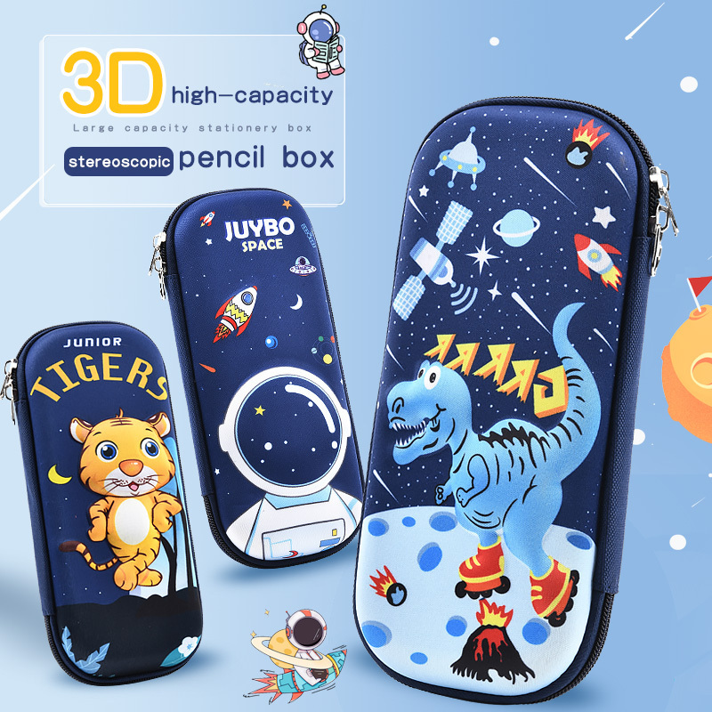 3D Stationery Box Primary School Cartoon EVA Pencil Case Stereo Pencil Case Anti-fall Korean Children Large Capacity