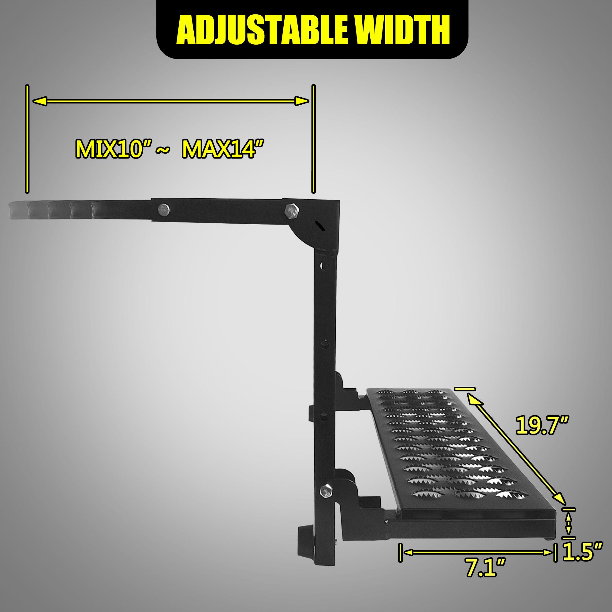 Folding Adjustable Non-Slip for Truck SUV Pickup Max 350lbs Wheel Step Tire Steps