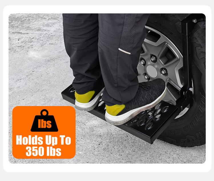 Folding Adjustable Non-Slip for Truck SUV Pickup Max 350lbs Wheel Step Tire Steps