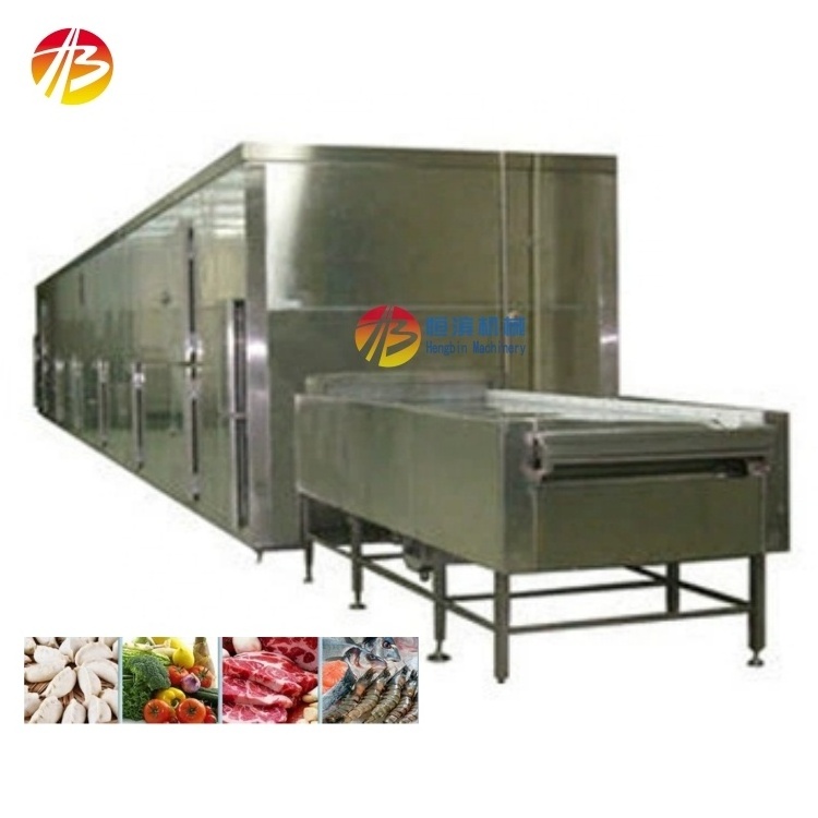 Quick Freezing Machine Fish Freezing Tunnel Freezer Processing Machinery Frozen Deep Blast Freezer For Fish