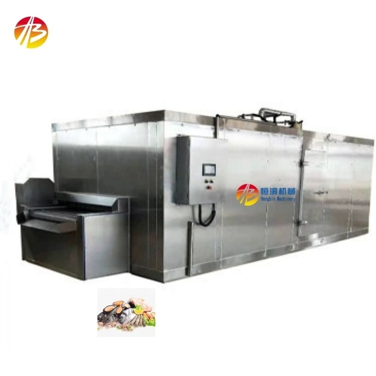 Quick Freezing Machine Fish Freezing Tunnel Freezer Processing Machinery Frozen Deep Blast Freezer For Fish